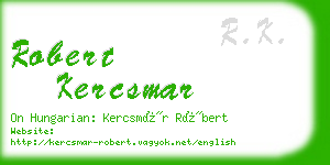 robert kercsmar business card
